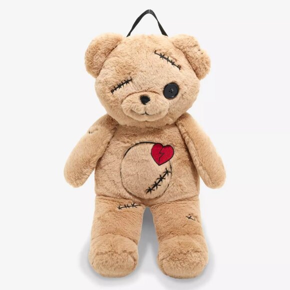 Hot Topic Zombie Teddy Bear Plush Mini Backpack - Picture 1 of 10